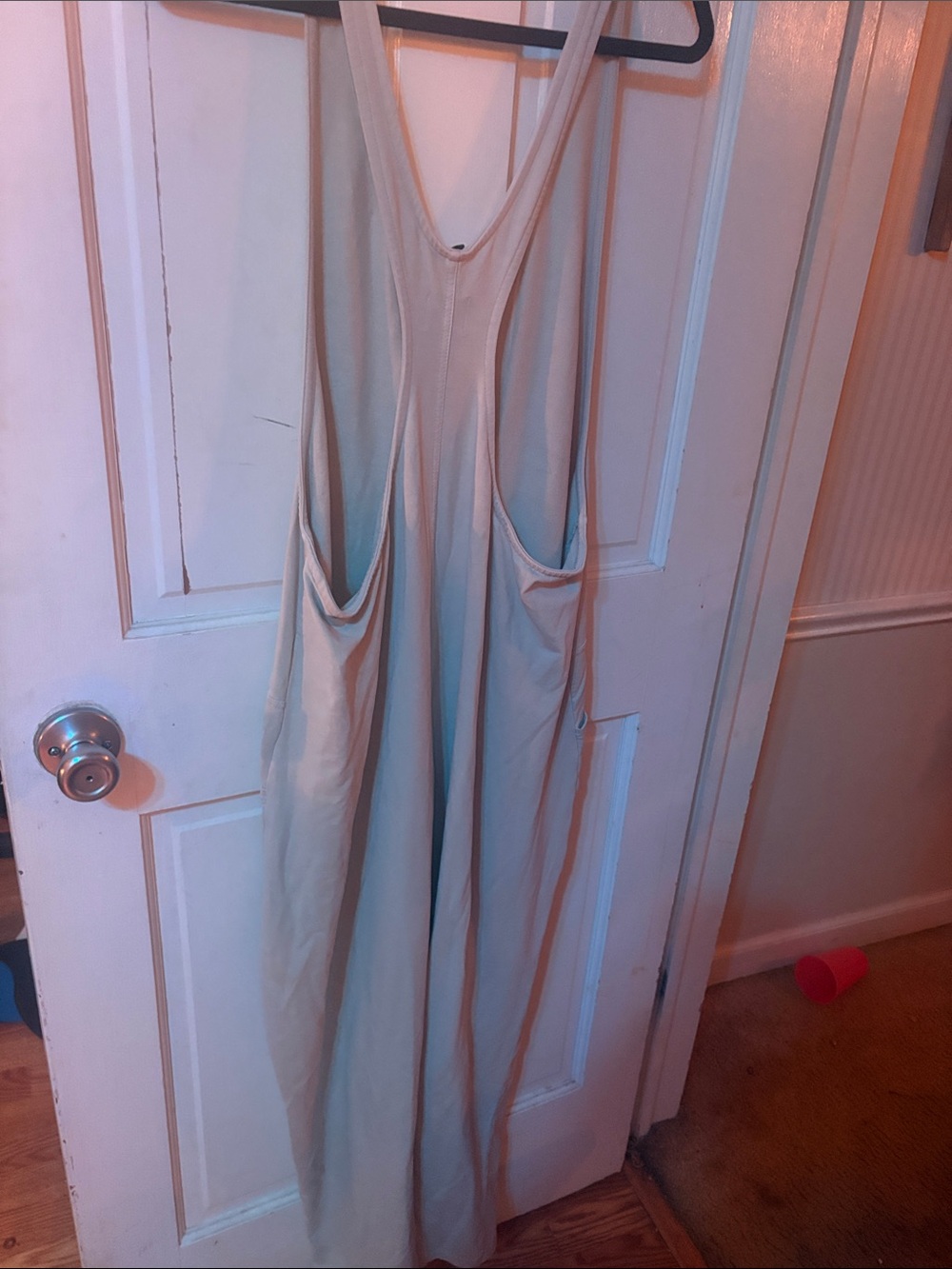 Prana Cream Wide-Leg Pocket Jumpsuit
